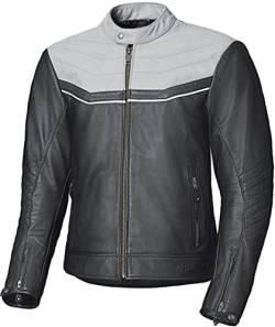 Held Motorradjacke mit Protektoren Motorrad Jacke Heyden Lederjacke schwarz/grau 56, Herren, Chopper/Cruiser, Ganzjährig von Held