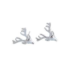 Helen de Lete Rentier Geweih Hirsch 925 Sterling Silber Ohrringe von Helen de Lete