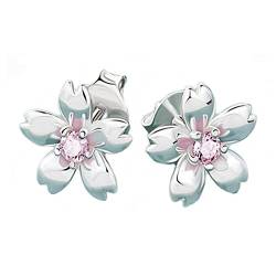 Helen de Lete Sakura Blume Kirschblüte 925 Sterling Silber Ohrringe von Helen de Lete