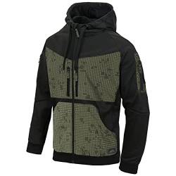 Helikon-Tex Herren Rogue Hoodie Full Zip Schwarz/Desert Night Camo Größe S von Helikon-Tex