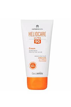 Heliocare Ultra 90 - Gesichts-Sonnencreme SPF 50+, sehr hoher Schutz, pflegt und hydratisiert, ohne weiße Rückstände, ohne Maskeneffekt, normale oder trockene Haut, 50 ml von Heliocare