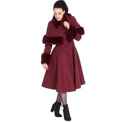 Hell Bunny Capulet Coat Frauen Mantel rot M 90% Polyester, 8% Viskose, 2% Elasthan Gothic, Rockwear von Hell Bunny