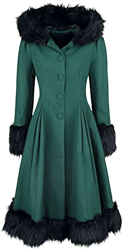 Hell Bunny Elvira Coat Frauen Mantel petrol XXL von Hell Bunny