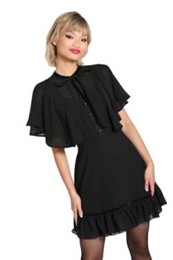 Hell Bunny Imperia Dress Frauen Kurzes Kleid schwarz L 100% Polyester Gothic, Sommerkleider von Hell Bunny