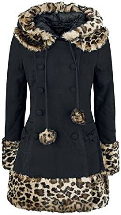 Hell Bunny Leah Jane Coat Frauen Mantel schwarz/leo S von Hell Bunny