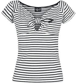 Hell Bunny New Dolly Top Frauen T-Shirt schwarz/weiß L von Hell Bunny