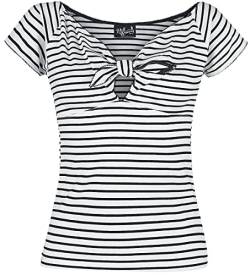 Hell Bunny New Dolly Top Frauen T-Shirt schwarz/weiß XS von Hell Bunny