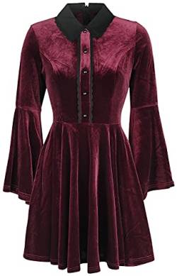 Hell Bunny Prudence Dress Frauen Kurzes Kleid Bordeaux XL von Hell Bunny