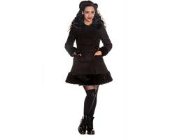 Hell Bunny Sarah Jane Coat Frauen Wintermantel schwarz L von Hell Bunny