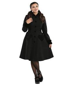 Hell Bunny Scarlett Coat Frauen Mantel schwarz S von Hell Bunny