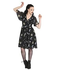 Hell Bunny Solaris Dress Frauen Mittellanges Kleid schwarz XS von Hell Bunny