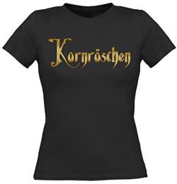 Damen Fun T-Shirt Kornröschen JGA Frauen Gold (M) von Hellmotors