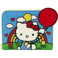Hello Kitty - Anime Geldbörse - Loungefly - Chenille Zip Around (50th Anniversary) - für Damen - multicolor  - Lizenzierter Fanartikel von Hello Kitty