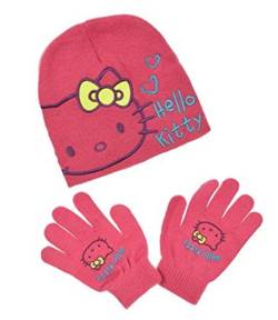 Hello Kitty Girls Hat and Gloves Set - 54 - 6/8 - Fuchsia von Hello Kitty