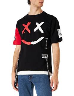 Hello MrLin Herren Techwear Japanisches Harajuku Streetwear Hip Hop Kurzarm T-Shirt Schwarz, M von Hello MrLin