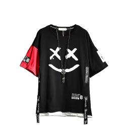 Hello MrLin Herren Techwear Japanisches Harajuku Streetwear Hip Hop Kurzarm T-Shirt von Hello MrLin