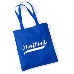 Hellweg Druckerei Jutebeutel Dorfkind Vintage Tasche Baumwolle 10 Liter Bright Royal für echte Dorfkinder Geschenk Idee für Freunde und Familie von Hellweg Druckerei