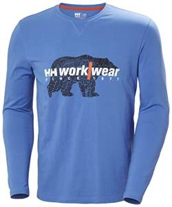 Helly-Hansen Herren Arbeitskleidung Graphic Langarm, Steinblau, XL von Helly-Hansen