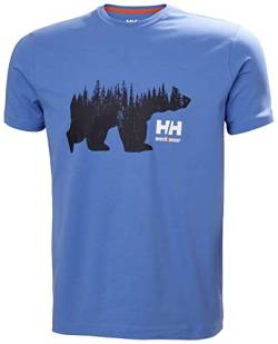 Helly-Hansen Herren Workwear Hhww Graphic T-Shirt, Steinblau, Mittel von Helly-Hansen