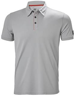 Helly-Hansen Workwear Kensington Tech Poloshirts für Herren – leichte, atmungsaktive Kurzarm-Pullover für hohe Mobilität, 931 Mid Grey, XX-Large von Helly-Hansen