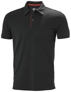 Helly-Hansen Workwear Kensington Tech Poloshirts für Herren – leichte, atmungsaktive Kurzarm-Pullover für hohe Mobilität, 991 Schwarz, 3X-Groß von Helly-Hansen