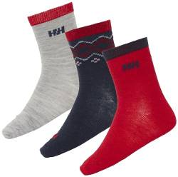 Kinder Unisex Helly Hansen K Wool Sock 3Pk, Grau-Melange, 26-28 von Helly Hansen