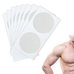 Herren Nippel Cover, Herren Nippelabdeckung, Männer Nippelpads, Brustwarzen Abdeckungen für Läufer, Ideal für Marathonläufer, 30 Paare (Weiß Transparent) von Helweet