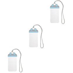 Hemobllo 3st Mobile wasserdichte Tasche Unterwasser-handyhüllen Trockensack Rucksack Strandzubehör Handytasche Mit Touchscreen Beutel Handyhalter Berührungsempfindlicher Bildschirm Abs von Hemobllo