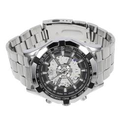 Hemobllo Mechanische Uhr Multifunktionale Männer Uhr Römischen Ziffern Armbanduhr Vintage Armbanduhr Retro Armbanduhr Männliche Uhren Fräulein Rostfreier Stahl Zeiger Mechanische Herrenuhr von Hemobllo