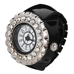 Hemobllo Ringuhr Watch Ring Elastische Fingeruhr Männer Ringe Retro-fingeruhr Boys Watch Uhrenring Runder Fingerring Dekorativer Fingerkreis Armbanduhr Digital Trend Kleine Uhr Damen Glas von Hemobllo