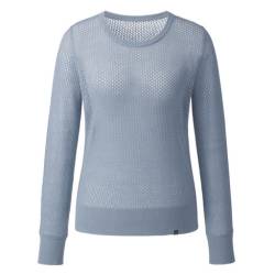 Ajour-Pullover aus Hanf und Bio-Baumwolle, Aquamarin von HempAge