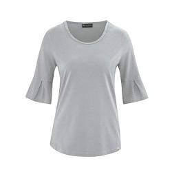 HempAge Damen Halbarm-Shirt mit Glockenärmeln Hanf/Bio-Baumwolle, Quartz, Gr. XS von HempAge