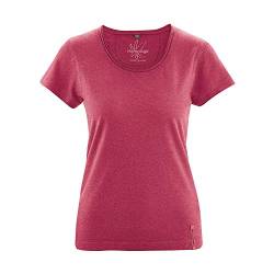 HempAge Damen Hanf T-Shirt (L, Sangria) von HempAge