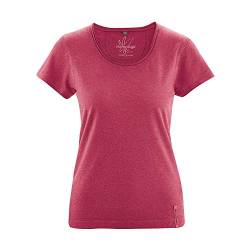 HempAge Damen Hanf T-Shirt (S, Sangria) von HempAge