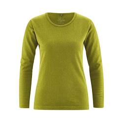 HempAge Damen Langarmshirt Basic Hanf/Bio-Baumwolle, Fern, XL von HempAge