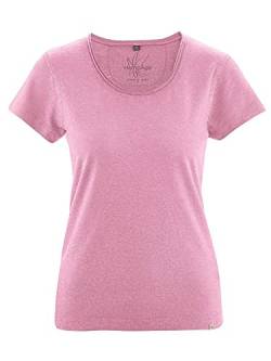 HempAge Damen T-Shirt Hanf/Bio-Baumwolle, Rose, Gr. M von HempAge