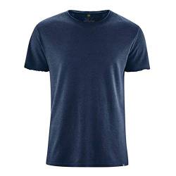 HempAge Herren T-Shirt Hanf/Bio-Baumwolle, Navy, M von HempAge