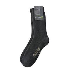 HempAge Unisex Erwachsene Hanf Frottee Socken, Farbe: Schwarz, Gr.: L von HempAge