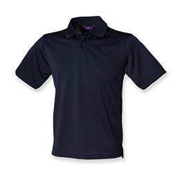 Henbury Coolplus Wicking Piqué-Poloshirt für Herren, Größe XL, Marineblau von Henbury