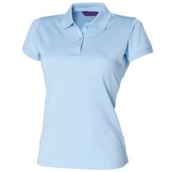 Henbury Damen Coolplus® Polo-Shirt / Polohemd, (2XL) (Hellblau) von Henbury
