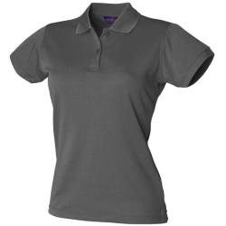Henbury Damen Coolplus® Polo-Shirt / Polohemd, (Medium) (Kohlegrau) von Henbury