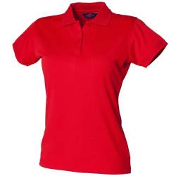 Henbury Damen Coolplus® Polo-Shirt / Polohemd, (Medium) (Rot) von Henbury