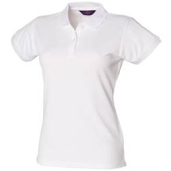 Henbury Damen Coolplus® Polo-Shirt / Polohemd, (Small) (Weiß) von Henbury