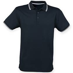 Henbury Herren Coolplus Polo-Hemd, Kurzarm (Large) (Marineblau) von Henbury