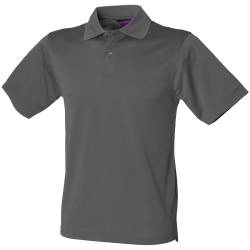 Henbury Herren Polo-Shirt Coolplus Pique (2XL) (Kohlegrau) von Henbury