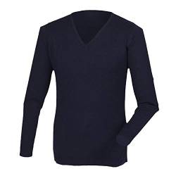 Henbury Herren Pullover mit V-Ausschnitt (4XL) (Marineblau) von Henbury