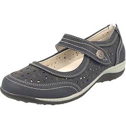 Hengst Footwear Antonio Dolfi Damen Schuhe Halbschuhe 220233.404 mit Klettverschluss Dunkelblau (Numeric_38) von Hengst Footwear
