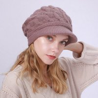 Henreal Strickmütze Schirmmütze,Strickmütze Warm gefütterte Wintermütze Strickmütze Beanie Gestrickte Schirmmütze für Damen im Herbst und Winter von Henreal