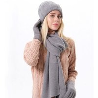 Henreal Strickmütze Winterset 3-Teilig aus Strickschal, Strickmütze und Handschuhen Geeignet für Arbeit Schule Arbeit und andere Anlässe von Henreal