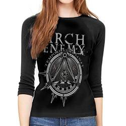 Henrnt Arch Enemy Shirt Teen Girl Damen Raglan Bluse 3/4 Arm T-Shirt Bluse Top Round Neck T-Shirt Baseball Shirt von Henrnt